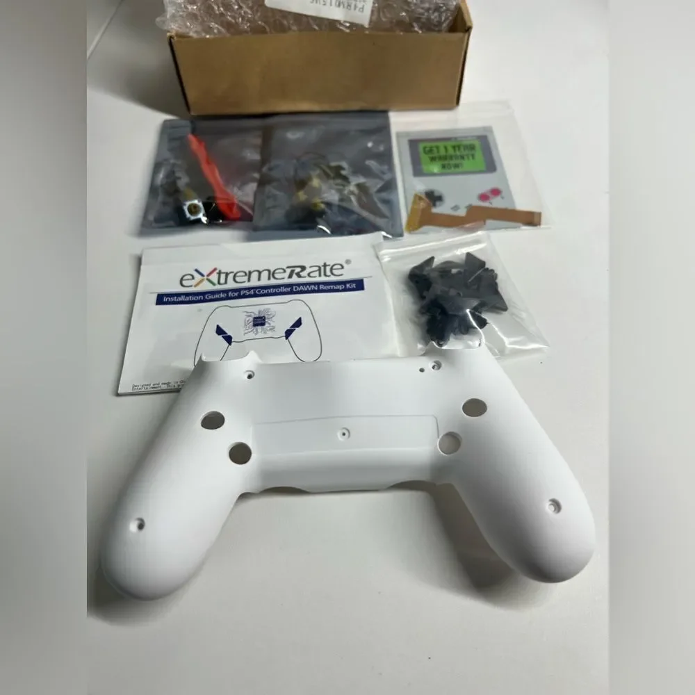 XtremeRate White Dawn Programable Remap Kit for PS4 Controller & 4 Back